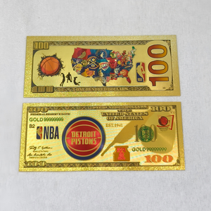 Set de Billetes de 100 Dólares con Lámina Dorada de los 30 Equipos de la <span class=keywords><strong>NBA</strong></span>, Billete Coleccionable para Fanáticos del Baloncesto - Product Image 5