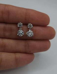 Pendientes de Diamantes Moissanite Más Vendidos, Joyería de Plata de Ley de Primera Calidad para Mujer, para Fiestas y Ocasiones Formales - Product Image 4