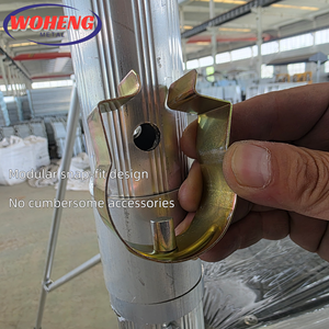 Set di ponteggi pieghevoli in lega di alluminio per spazi stretti con piattaforma e pianale, per ristrutturazioni domestiche, scale e supporto per costruzioni leggere - Product Image 3