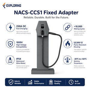 อะแดปเตอร์ NACS CCS1 แบบคงที่สำหรับขายส่ง 1000V หัวต่อชาร์จรถยนต์ไฟฟ้าสำหรับเครื่องชาร์จเร็วแบบ DC - Product Image 4