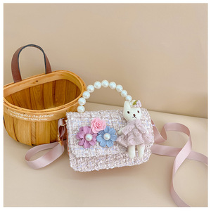 Borsa alla moda con Design elegante a tracolla per ragazze zaino con piccola ragazza di fiori - Product Image 4