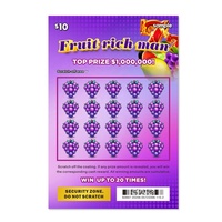 Tarjetas de Lotería Personalizadas Estilo Juego de Frutas, Tarjetas de Visita de Cartón, Impresión Digital, Impresión al por Mayor, Tarjetas de Ganador de Premios Seguras