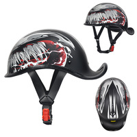 Casque de moto rétro SMR Light Cruiser, demi-casque, style American Ducktail, ouvert, pour hommes et femmes, été, sécurité, imperméable, sport SMRZX306