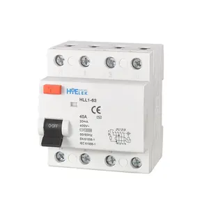 Disjuntor de corrente residual tipo a rccb 40 amps 100 amps tipo a rcd
