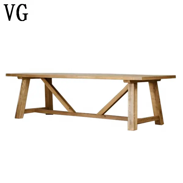 無垢材家具象ダイニングテーブルデザイン輸入中国素朴な木製ダイニングテーブル