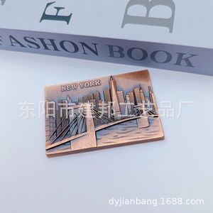 Recuerdo turístico metálico, <span class=keywords><strong>Puente</strong></span> <span class=keywords><strong>de</strong></span> <span class=keywords><strong>Brooklyn</strong></span>, Monumento a Washington, adhesivo para refrigerador <span class=keywords><strong>de</strong></span> aleación <span class=keywords><strong>de</strong></span> zinc, Nueva York, EE. UU. - Product Image 3