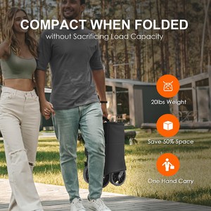 Chariot de plage pliable E-RIKE pour extérieur, chariot de pique-nique, chariot de jardin robuste, chariot de camping pliable avec roues - Product Image 2