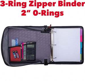 แฟ้มซิป BSCI ขนาด 2 นิ้ว แบบ O-Ring พร้อมช่องใส่เอกสารแบบขยาย 5 ช่อง และช่องซิปหลายช่อง สำหรับโรงเรียนและสำนักงาน (ตัวอย่างสินค้าฟรี) - Product Image 2