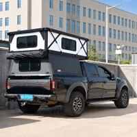 Coque de camping-car robuste en fibre de verre isolée avec toit relevable et auvent tout-terrain pour F-150