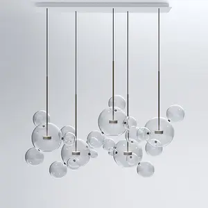 新设计室内装饰照明玻璃球气泡天花板吊灯灯吊灯用于餐厅