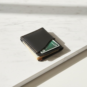 กระเป๋าสตางค์หนังแท้ Boshiho รุ่นมินิมอล พร้อมช่องใส่บัตร RFID และคลิปหนีบเงินสไตล์วินเทจสำหรับผู้ชาย - Product Image 3