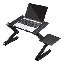 Mesa Dobrável para Computador Portátil, 360 Graus Ajustável, Suporte de Mesa para Notebook, Escritório, Casa, Laptop, Mouse Pad, 2021