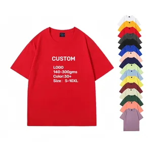 Oversized Heavy Cotton Custom Boxy Embroidery T-Shirt T Shirt Bulk Blank Men'S T-Shirts Oversize With Print