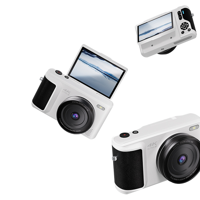 Portable Mirrorless Digital Point and Shoot Camera for Beginners Flip Screen and SD Card Included for Vlogging