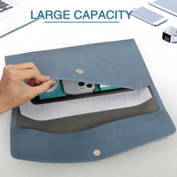 Porte-documents A4 YY en cuir PU, sac rigide écologique et durable, avec doublure en polyester simple, organiseur de dossiers avec fermeture à boucle