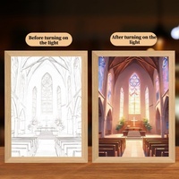 Peintures lumineuses LED 4D personnalisées pour les mosquées musulmanes - Art mural et cadres de mosquée islamique - Œuvres d'art de haute qualité