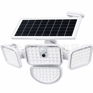 Solar <b>LED</b> <b>Light</b> 120 Degree Beam Angle White <b>Light</b> Outdoor Garage Lighting With <b>Motion</b> <b>Sensor</b> Waterproof Design - Product Image 1