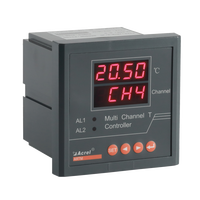 Controlador de Temperatura con Pantalla LED de 2 Dígitos y 8 Canales para Sensor PT100, Modbus-RTU, Acrel ARTM-8, para Gabinete de Distribución de Energía