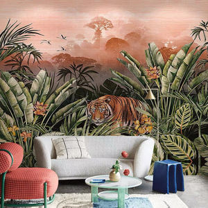 Décoration murale personnalisée 3D murale plante fleur florale tissu non tissé pour <span class=keywords><strong>plafond</strong></span> liège tissu d'herbe naturel <span class=keywords><strong>papier</strong></span> peint peinture - Product Image 6