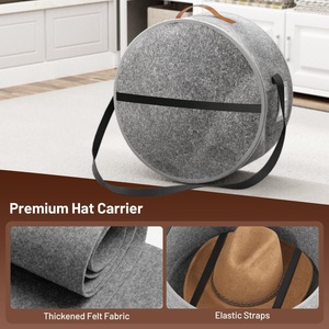 Cross-border <b>Hat</b> Storage <b>Box</b> Large-capacity Long-handled Zippered Foldable Travel <b>Hat</b> case Dustproof Modern Simple - Product Image 4