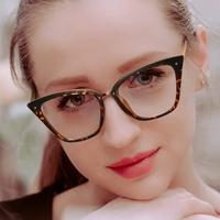 Partagas TR90 Oeil de Chat Logo Personnalisé Charnière à Ressort Anti Lumière Bleue Lunettes Optique Monture de Lunettes pour Femmes Dames
