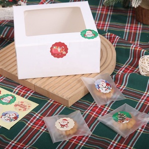 Autocollant adhésif 2026, étiquettes personnalisées découpées en forme de dessin animé circulaire pour emballage de Noël, étanches, en papier kraft - Product Image 6