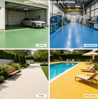 Système de revêtement de sol en résine époxy premium, finition marbre quartz coloré, antidérapant