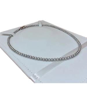 Colliers de perles de lin rondes et simples en gros, 4-5 mm, cadeau de fête pour bébés, nombreux styles disponibles - Product Image 5