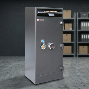 Caja Fuerte de Acero Inoxidable Negra Resistente al Fuego con Cerradura Electrónica y Teclado Iluminado para Uso Doméstico y Comercial Vietnam - Product Image 3