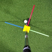 Alat Bantu Latihan Golf SwingPerfect untuk Menyelaraskan Wajah Putter, Klip Shaft Putter 3 Warna, Batang Penunjuk Arah, Alat Bantu Periksa Sendiri untuk Menyelaraskan Wajah Putter