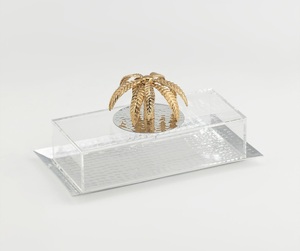 Ensemble de condiments carrés en métal avec couvercle, motif végétal gravé, design moderne pour cadeaux, plats et assiettes - Product Image 2