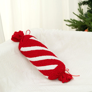 Christmas Red & White Stripe Candy Shape <b>Decorative</b> <b>Pillows</b> Cushion 100% Polyester Custom <b>Pillow</b> with Filling - Product Image 4
