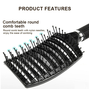 Al por mayor 1 unidad Cepillo desenredante para mujer, peine anti-nudos para cabello rizado, cepillo para el cuero cabelludo, para peluquería - Product Image 2