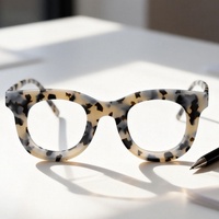 Monture de lunettes de vue élégante en acétate écaille de tortue, forme carrée, pour verres correcteurs