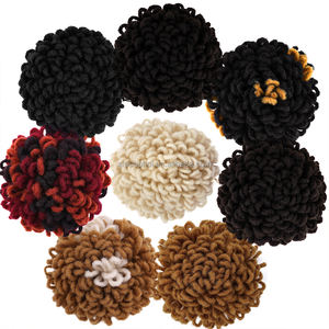 Cordon élastique <span class=keywords><strong>Afro</strong></span> Fluffy Postiche Chignon Dreadlock <span class=keywords><strong>Puff</strong></span> Cordon de serrage pour femme noire - Product Image 5