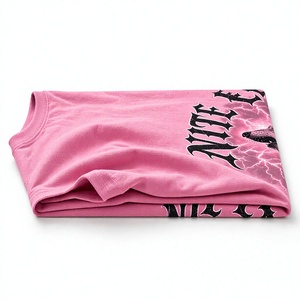 Camiseta de algodón rosa para hombre con estampado de lobo ladrando Nite Hex, manga corta, cuello redondo, corte regular, tejido jersey. - Product Image 3