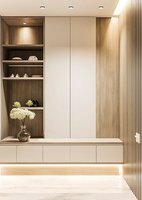 Meuble à chaussures moderne sur mesure pour couloir, armoire de rangement peu encombrante pour entrée, meuble de porche combiné avec compartiment à chaussures