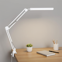Lampe de bureau LED moderne et simple en aluminium, avec bras flexible, protection oculaire, télécommande électrique, intensité réglable, CRI 90 élevé, pour la lecture et les bureaux
