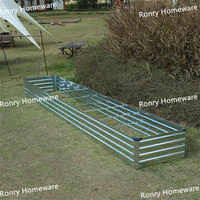 Bac de jardin surélevé ovale en fer galvanisé moderne pour la culture de légumes et de fleurs Ronry DR-J2506