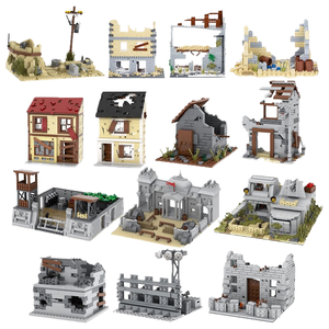 MOOXI WW2 1:8 Animales y Naturaleza, Juguete de Construcción, Modelo de Acción DIY, <span class=keywords><strong>Casa</strong></span> en Ruinas, Bloques de Construcción Educativos MOC, Regalo para Niños - Product Image 4