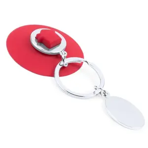 Portachiavi in metallo e silicone, gadget personalizzati - Product Image 1