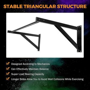 Barra de Dominadas Industrial Premium, Montada en la Pared, Estación de Ejercicios para Gimnasio en Casa - Product Image 4