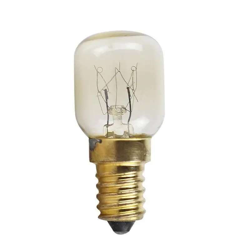 Resistenza alle alte temperature 220V T22 T25 lampadina del frigorifero ambra chiaro indicatore lampadina 15W 25W lampadina a incandescenza per forno a microonde