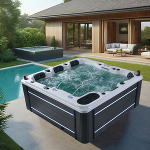 Jacuzzi Exterior de Lujo para 5 Personas, Acrílico Blanco, con Reproductor de DVD, 2m, Independiente, con Función de Masaje para Jardín - Product Image 6