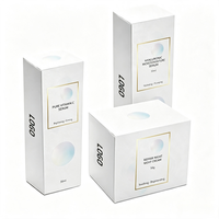 Cajas de Papel Reciclables Blancas para Cuidado de la Piel, con Estampado en Caliente UV, Relieve, Laminación Mate y Esponja para Empaque de Crema Facial