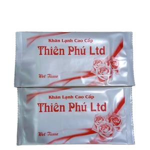 Toallitas húmedas de limpieza para restaurante de viaje desechables suaves impresas personalizadas Mini toallita de limpieza no tejida envuelta de una sola pieza - Product Image 1