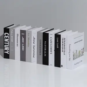 Para livros decoração antiga páginas falsas 2024 amostra de bebidas em branco simples couro de luxo moda islâmica livros antigos falsos