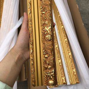 Moldura de madeira decorativa, moldura dourada para imagem - Product Image 1