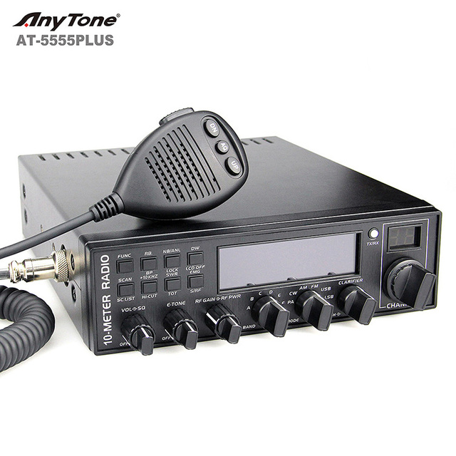 ANYTONE CB Radio 27mhz SSB AT-5555 PLUS High Power 45W 10 Meter Radio for Amateur Hot Sales Walkie Talkie