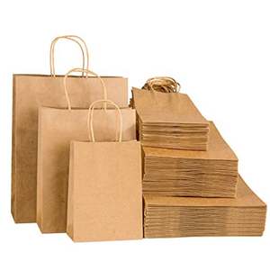 Custom Kraft Paper Bags with Handles Personalized Paper Tote Bags with Your Own Logo for Dresses and Retail Use - Product Image 2